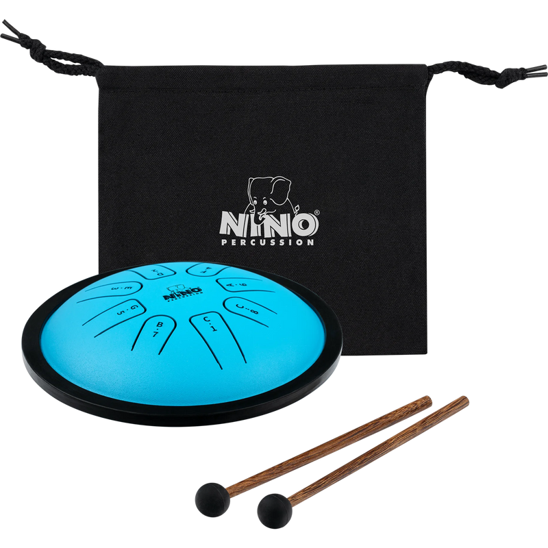 Load image into gallery viewer, Tambour à languettes en acier NINO Percussion (gamme de Do majeur) – Bleu

