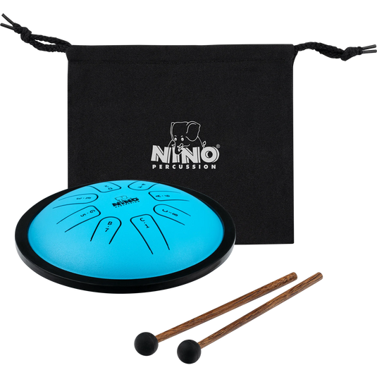 Tambour à languettes en acier NINO Percussion (gamme de Do majeur) – Bleu