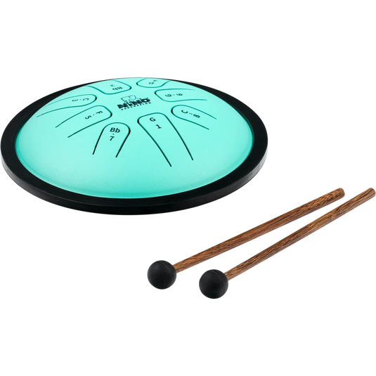 Tambour à languettes en acier NINO Percussion (gamme de sol mineur) – Vert menthe