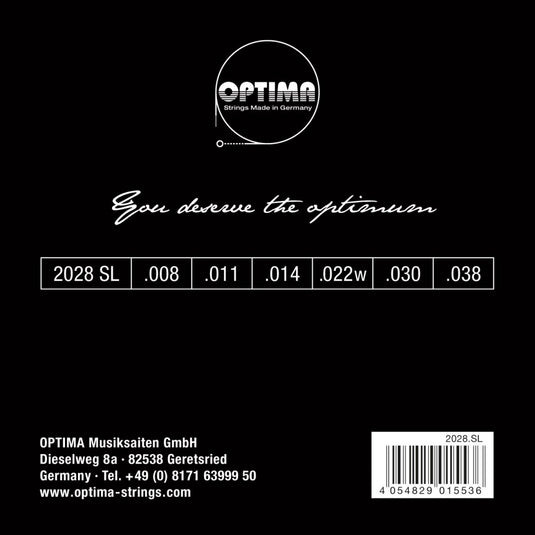 Cordes de guitare électrique 8-38 en or
