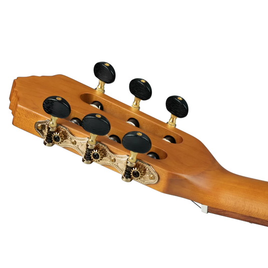 GUITARE TAILLE RÉELLE / ÉCHELLE COURTE ÉPICÉA MASSIF TORRÉFIÉ / PAO FERRO MARRON FONCÉ