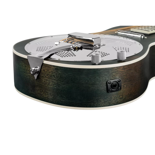 RESONATOR GUITAR ACAJOU DÉTRESSÉ SATIN DENIM (pas d’étui)