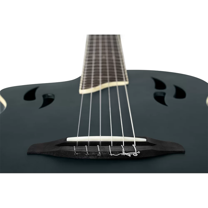 Load image into gallery viewer, GUITARE  CLASSIQUE GRANDE TAILLE EN OKOUME MASSIF NOIR
