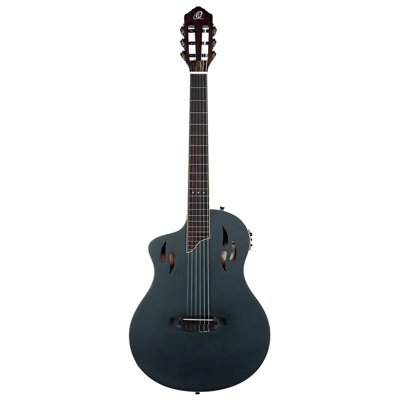 Load image into gallery viewer, GUITARE  CLASSIQUE GRANDE TAILLE EN OKOUME MASSIF NOIR
