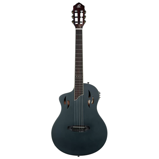 GUITARE  CLASSIQUE GRANDE TAILLE EN OKOUME MASSIF NOIR