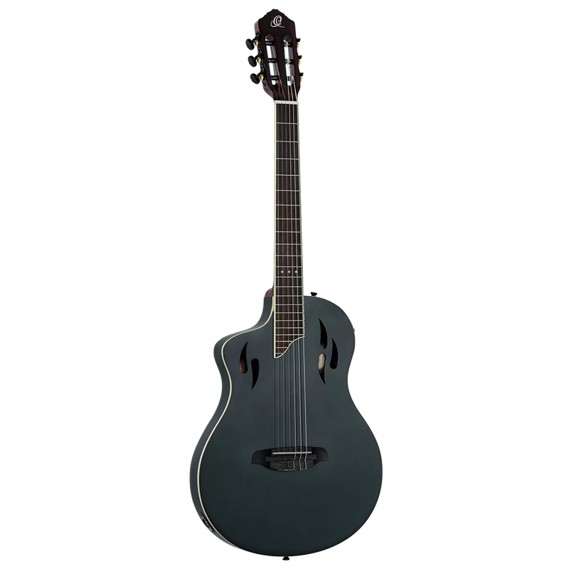 Load image into gallery viewer, GUITARE  CLASSIQUE GRANDE TAILLE EN OKOUME MASSIF NOIR
