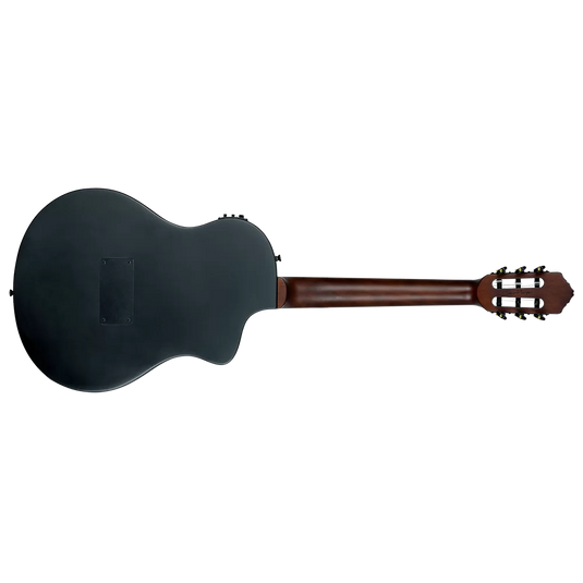 GUITARE  CLASSIQUE GRANDE TAILLE EN OKOUME MASSIF NOIR