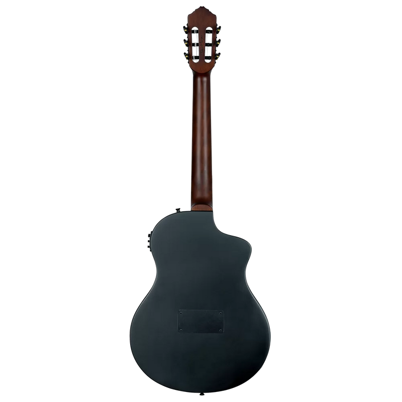 Load image into gallery viewer, GUITARE  CLASSIQUE GRANDE TAILLE EN OKOUME MASSIF NOIR
