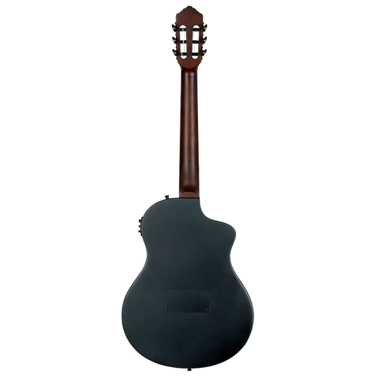 GUITARE  CLASSIQUE GRANDE TAILLE EN OKOUME MASSIF NOIR