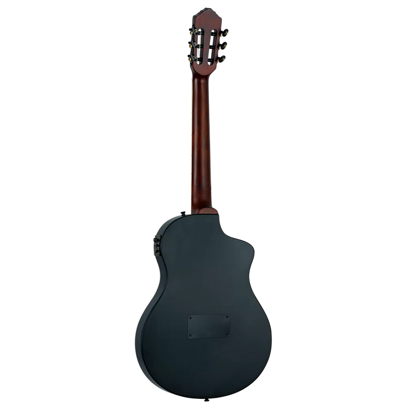 Load image into gallery viewer, GUITARE  CLASSIQUE GRANDE TAILLE EN OKOUME MASSIF NOIR
