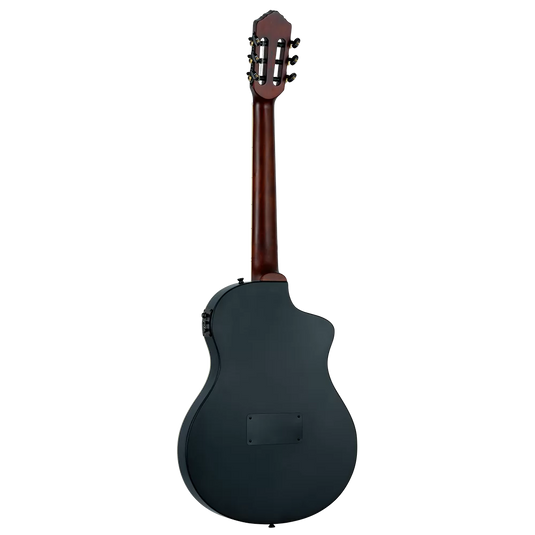 GUITARE  CLASSIQUE GRANDE TAILLE EN OKOUME MASSIF NOIR