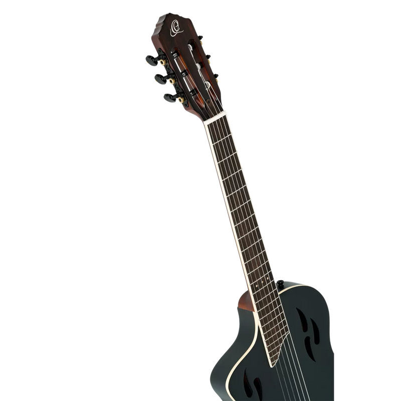 Load image into gallery viewer, GUITARE  CLASSIQUE GRANDE TAILLE EN OKOUME MASSIF NOIR
