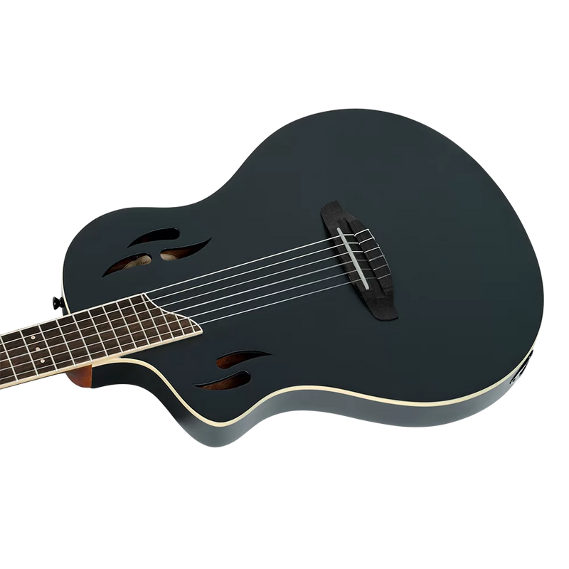 Load image into gallery viewer, GUITARE  CLASSIQUE GRANDE TAILLE EN OKOUME MASSIF NOIR
