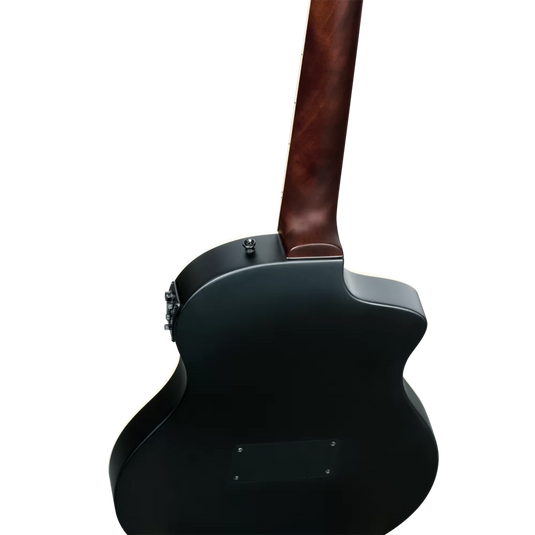 GUITARE  CLASSIQUE GRANDE TAILLE EN OKOUME MASSIF NOIR