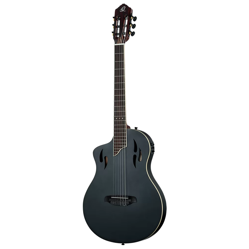 Load image into gallery viewer, GUITARE  CLASSIQUE GRANDE TAILLE EN OKOUME MASSIF NOIR
