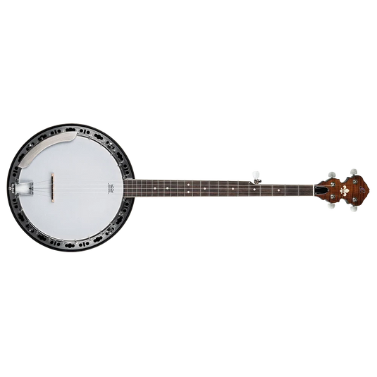 Banjo 5 cordes en Érable flammé/Acajou, Finition Satinée Whiskey Burst, Série Americana (pas d’étui)