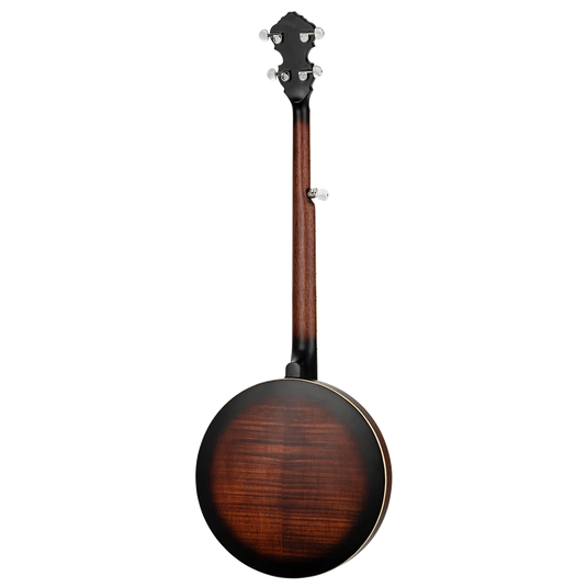 Banjo 5 cordes en Érable flammé/Acajou, Finition Satinée Whiskey Burst, Série Americana (pas d’étui)