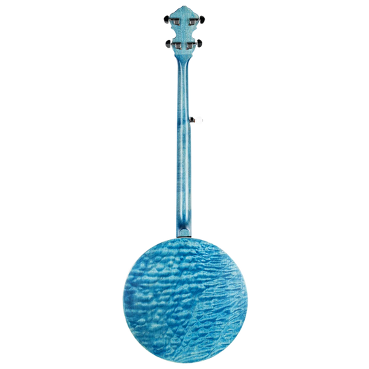Banjo 5 cordes en Érable, finition Bleu translucide, série Falcon (avec étuis)