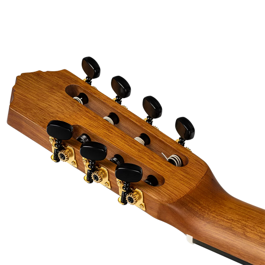 Guitare classique 7 cordes pleine grandeur en épicéa massif/sapelli naturel