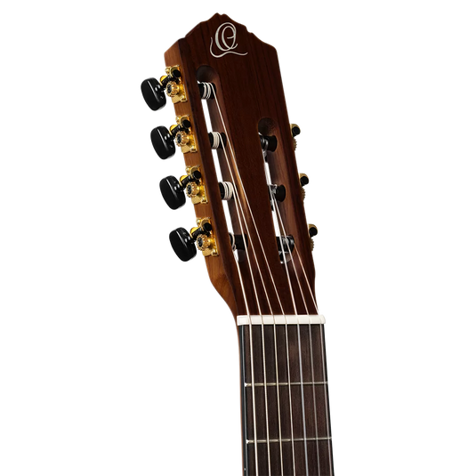 Guitare classique 7 cordes pleine grandeur en épicéa massif/sapelli naturel