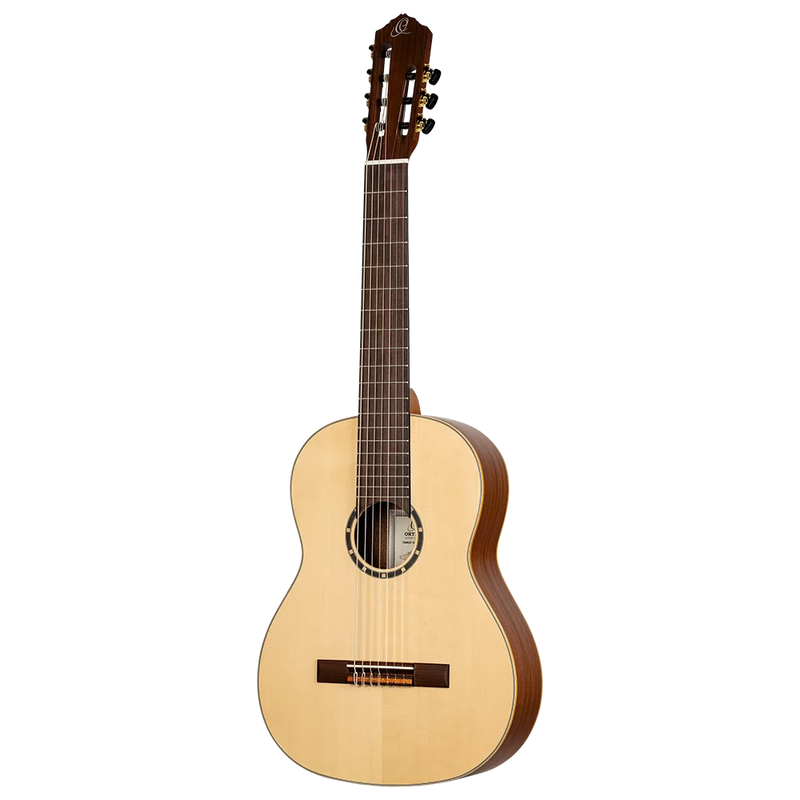 Load image into gallery viewer, Guitare classique 7 cordes pleine grandeur en épicéa massif/sapelli naturel
