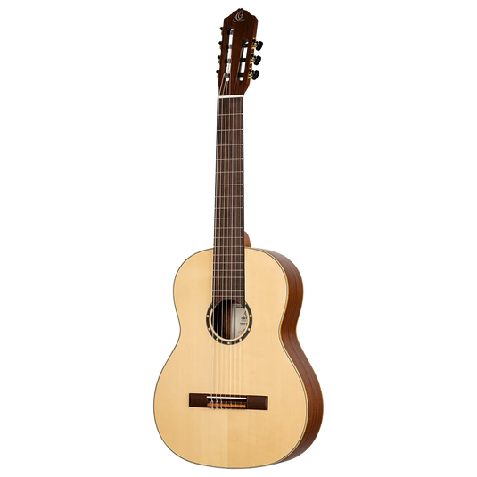 Guitare classique 7 cordes pleine grandeur en épicéa massif/sapelli naturel