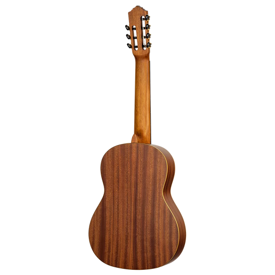 Guitare classique 7 cordes pleine grandeur en épicéa massif/sapelli naturel