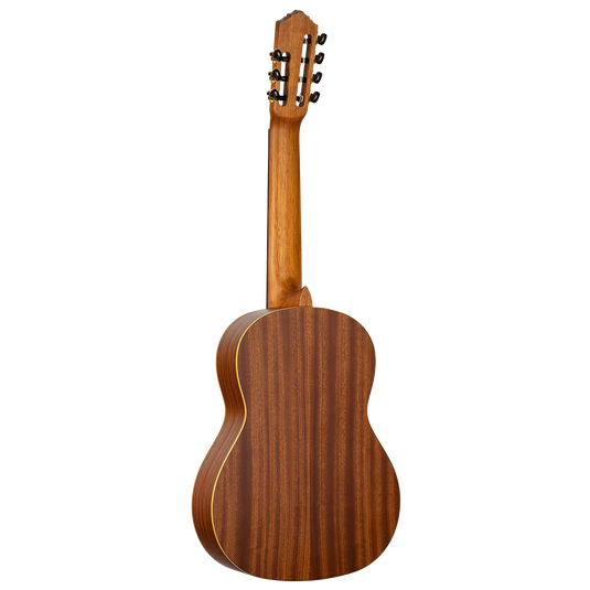 Guitare classique 7 cordes pleine grandeur en épicéa massif/sapelli naturel