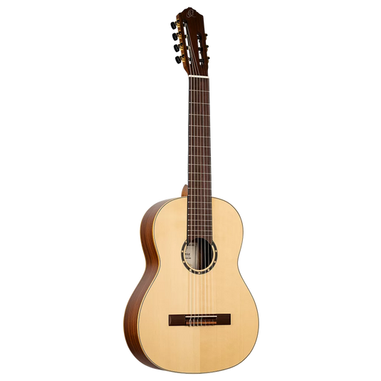 Guitare classique 7 cordes pleine grandeur en épicéa massif/sapelli naturel