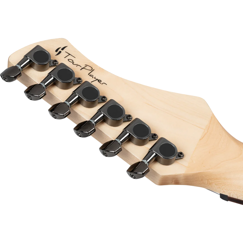 Load image into gallery viewer, Guitare classique/électrique SÉRIE TOURPLAYER, GUITARE TAILLE NORMALISE EN OKOUMÉ MASSIF/ÉRABLE FLAMBÉ, DESIGN BERMUDA
