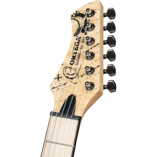 Guitare classique/électrique SÉRIE TOURPLAYER, GUITARE TAILLE NORMALISE EN OKOUMÉ MASSIF/ÉRABLE FLAMBÉ, DESIGN BERMUDA