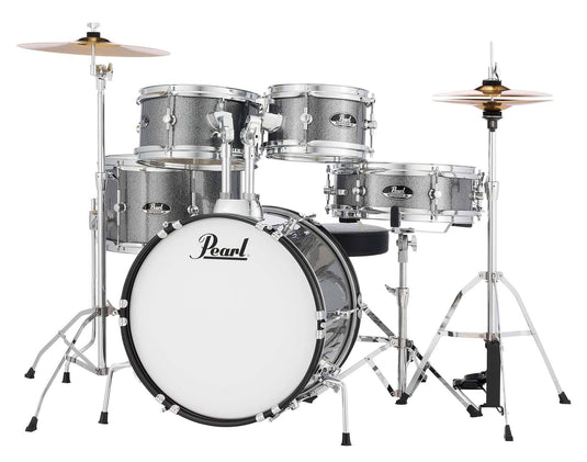 Batterie acoustique Roadshow Junior 5 morceaux avec cymbales et Hardware-Grindstone Sparkle