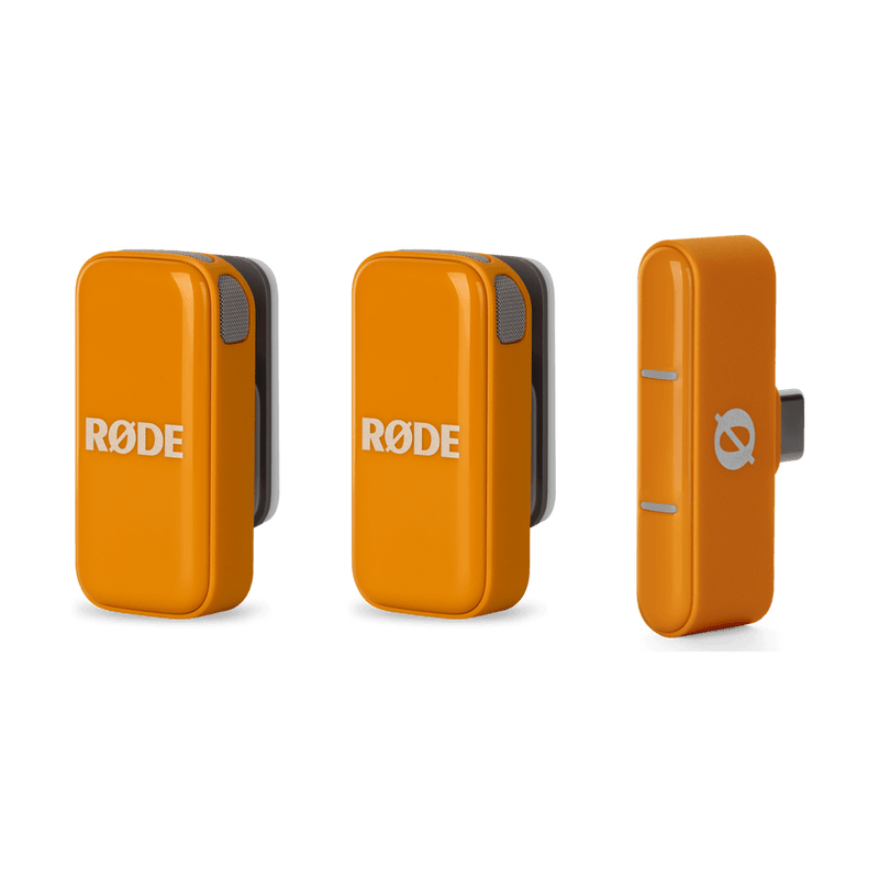 Load image into gallery viewer, Ensemble de 2 microphones sans fils ultracompact pour téléphones intelligents USB-C (Orange)

