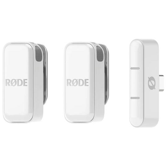 Ensemble de 2 microphones sans fils pour téléphones intelligents USB-C (Blanc)
