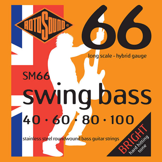 Cordes en acier inoxydable pour basse 4 cordes "Swing Bass 66'