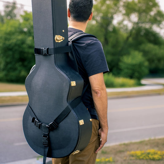 Harnais-sac à dos pour étui de guitare rigide