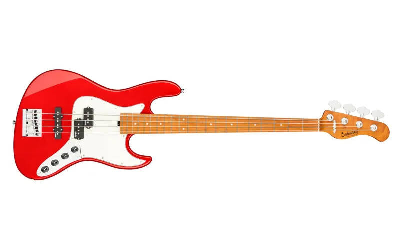 Chargez l'image dans la visionneuse de la galerie, Basse Sadowsky MetroExpress 21-Fret Hybrid P/J Bass 4 cordes touche Pau Ferro, fini:”Solid Candy Apple Red Metallic” avec étui souple

