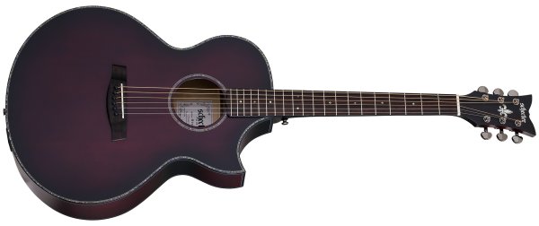 Chargez l'image dans la visionneuse de la galerie, Guitare Électrique Acoustique Orleans Stage, Satin Éclat Rouge Vampire

