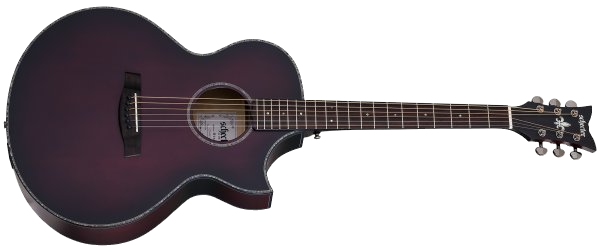 Chargez l'image dans la visionneuse de la galerie, Guitare Électrique Acoustique Orleans Stage, Satin Éclat Rouge Vampire
