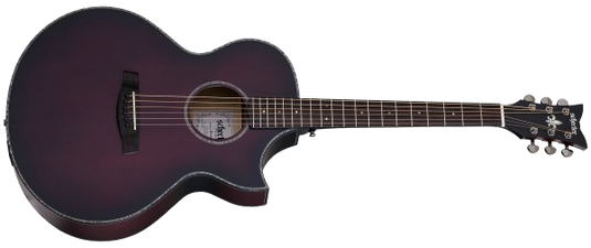 Guitare Électrique Acoustique Orleans Stage, Satin Éclat Rouge Vampire