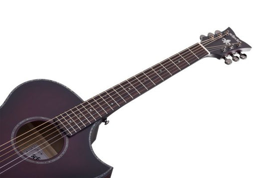 Guitare Électrique Acoustique Orleans Stage, Satin Éclat Rouge Vampire
