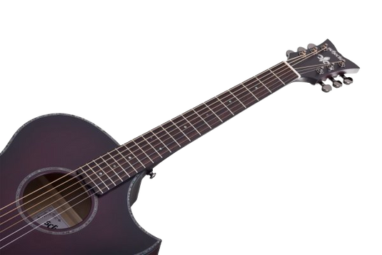 Guitare Électrique Acoustique Orleans Stage, Satin Éclat Rouge Vampire