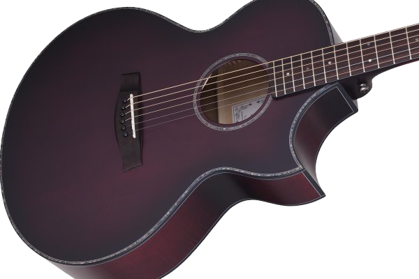 Chargez l'image dans la visionneuse de la galerie, Guitare Électrique Acoustique Orleans Stage, Satin Éclat Rouge Vampire
