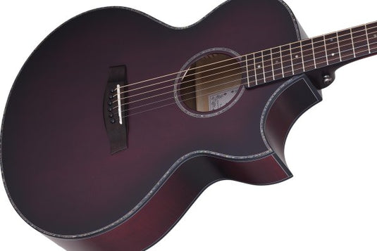 Guitare Électrique Acoustique Orleans Stage, Satin Éclat Rouge Vampire