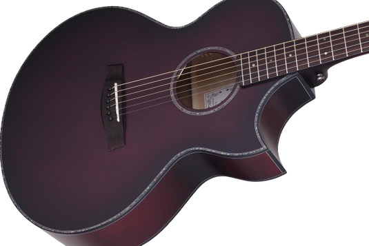 Guitare Électrique Acoustique Orleans Stage, Satin Éclat Rouge Vampire