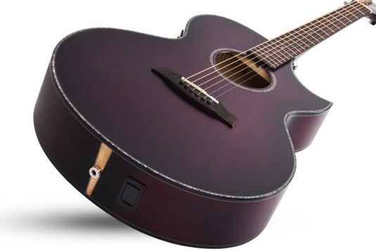 Guitare Électrique Acoustique Orleans Stage, Satin Éclat Rouge Vampire