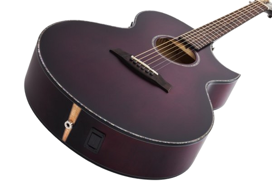 Guitare Électrique Acoustique Orleans Stage, Satin Éclat Rouge Vampire