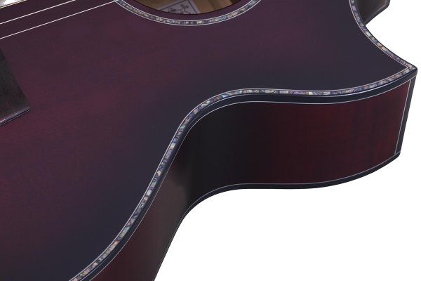 Chargez l'image dans la visionneuse de la galerie, Guitare Électrique Acoustique Orleans Stage, Satin Éclat Rouge Vampire
