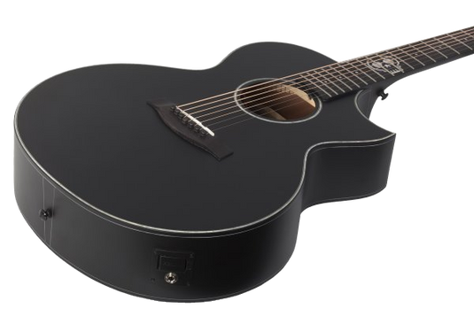 Guitare Acoustique / Électrique 7 Cordes Regulo Caro-7, Noir Satiné