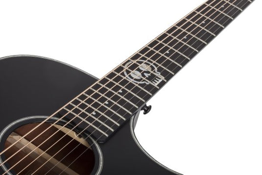 Guitare Acoustique / Électrique 7 Cordes Regulo Caro-7, Noir Satiné